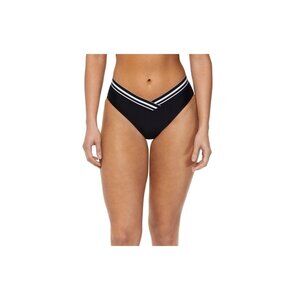 Reebok Womens Bikini Swim Bottom High Leg V Front Black Quick Dry UPF 50+ M